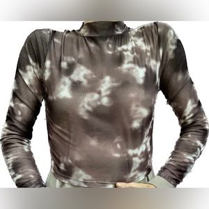 Mesh Club Shirt, brown tie dye